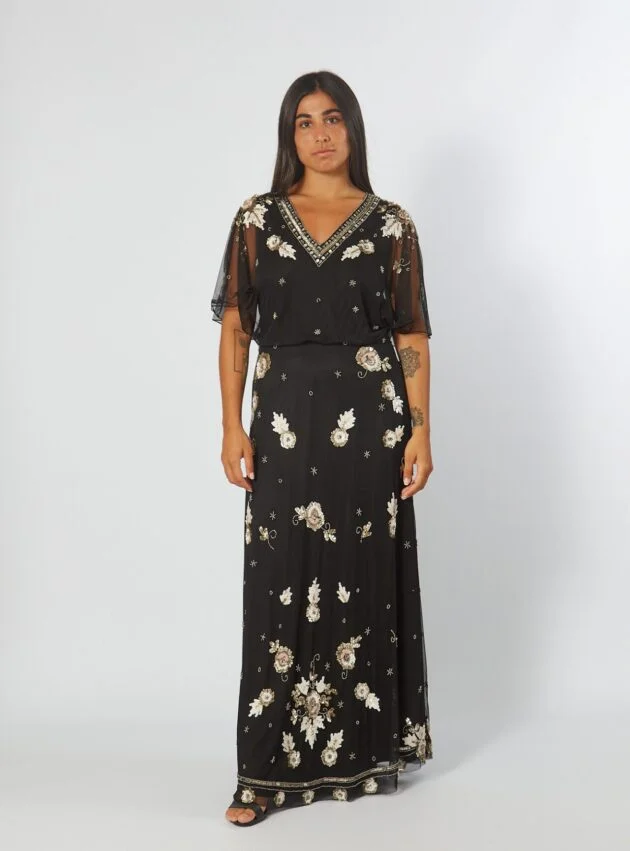 Vestido Aline Negro talle M - Toia de Kiev - Alquiler de vestidos de fiesta