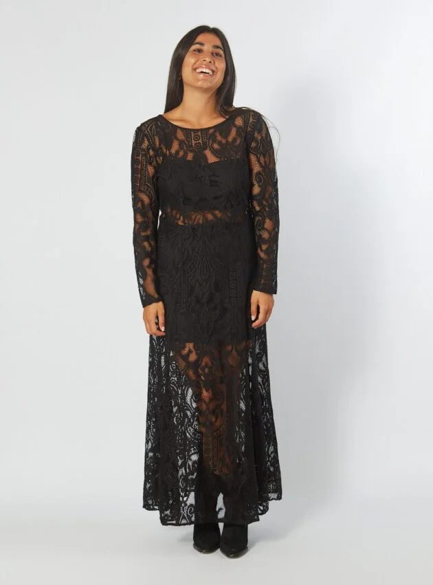 Vestido Claire Negro talle L - Toia de Kiev - Alquiler de vestidos de fiesta