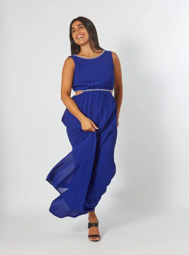 Vestido Ines Azul talle M - Toia de Kiev - Alquiler de vestidos de fiesta