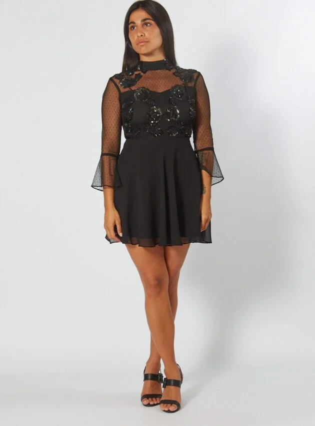 Vestido Cloe Negro talle S - Toia de Kiev - Alquiler de vestidos de fiesta