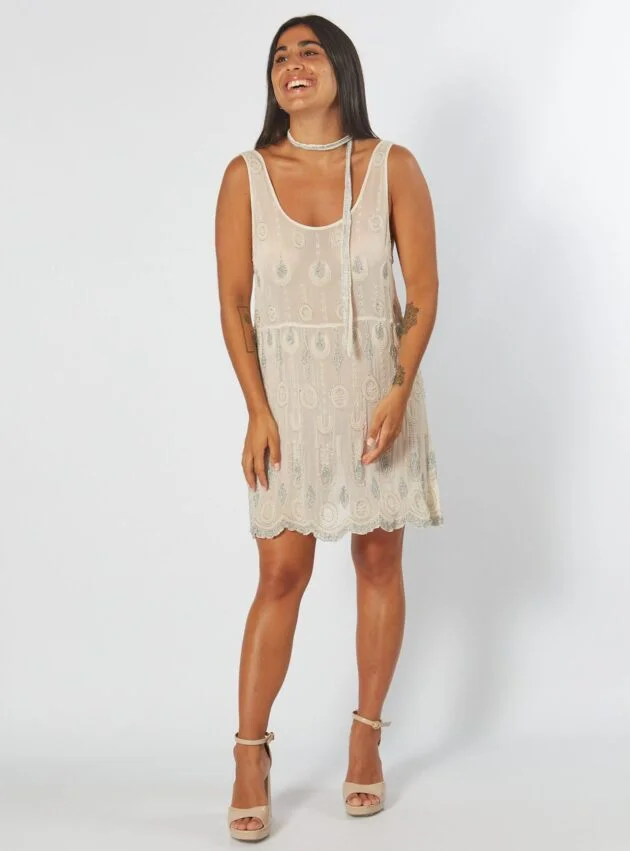 Vestido Antonia Blanco talle M - Toia de Kiev - Alquiler de vestidos de fiesta