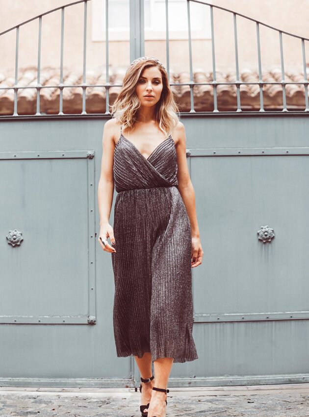 Mono Miller Plateado talle M - Toia de Kiev - Alquiler de vestidos de fiesta