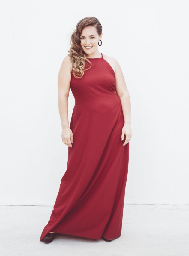 Vestido Ruby Red Bordo talle 2XL - Toia de Kiev - Alquiler de vestidos de fiesta