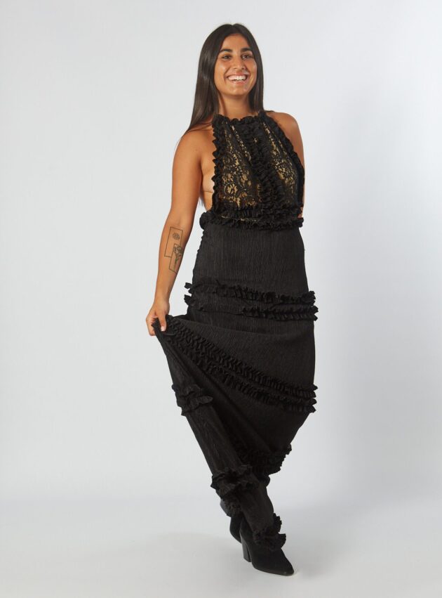 Vestido Saravi Negro talle S - Toia de Kiev - Alquiler de vestidos de fiesta