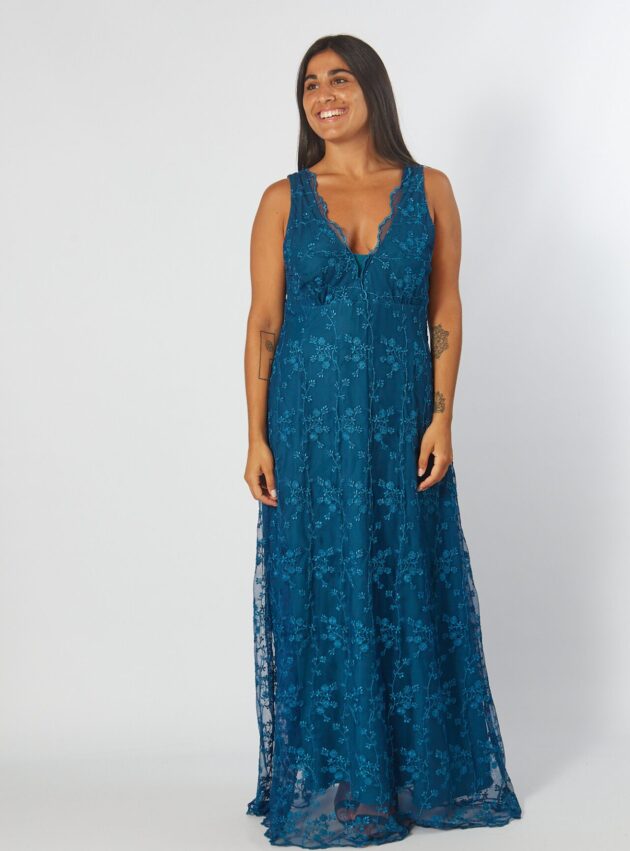 Vestido Sasha Azul talle L - Toia de Kiev - Alquiler de vestidos de fiesta