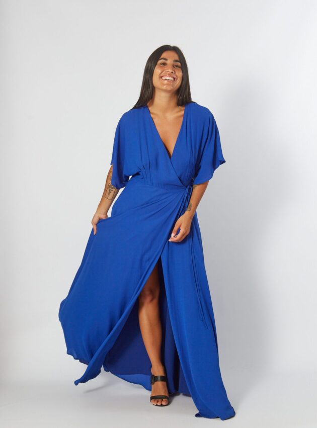 Vestido Cancun Blue Azul talle M - Toia de Kiev - Alquiler de vestidos de fiesta