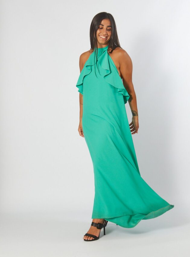 Vestido Tini Green Verde talle M - Toia de Kiev - Alquiler de vestidos de fiesta