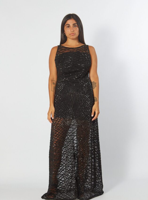 Vestido Mona Negro talle M - Toia de Kiev - Alquiler de vestidos de fiesta