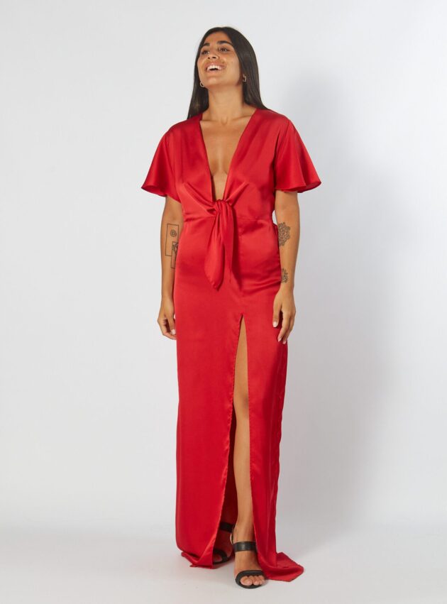 Vestido Libra Red Rojo talle M - Toia de Kiev - Alquiler de vestidos de fiesta