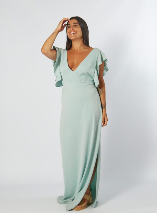 Vestido Acuario Celeste talle M - Toia de Kiev - Alquiler de vestidos de fiesta