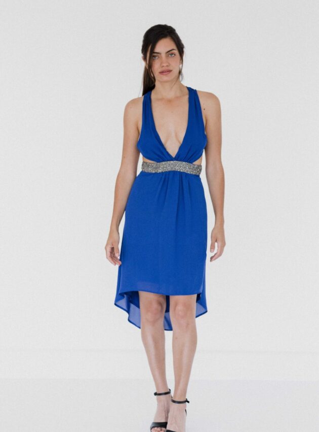 Vestido Rose Blue Azul talle S - Toia de Kiev - Alquiler de vestidos de fiesta