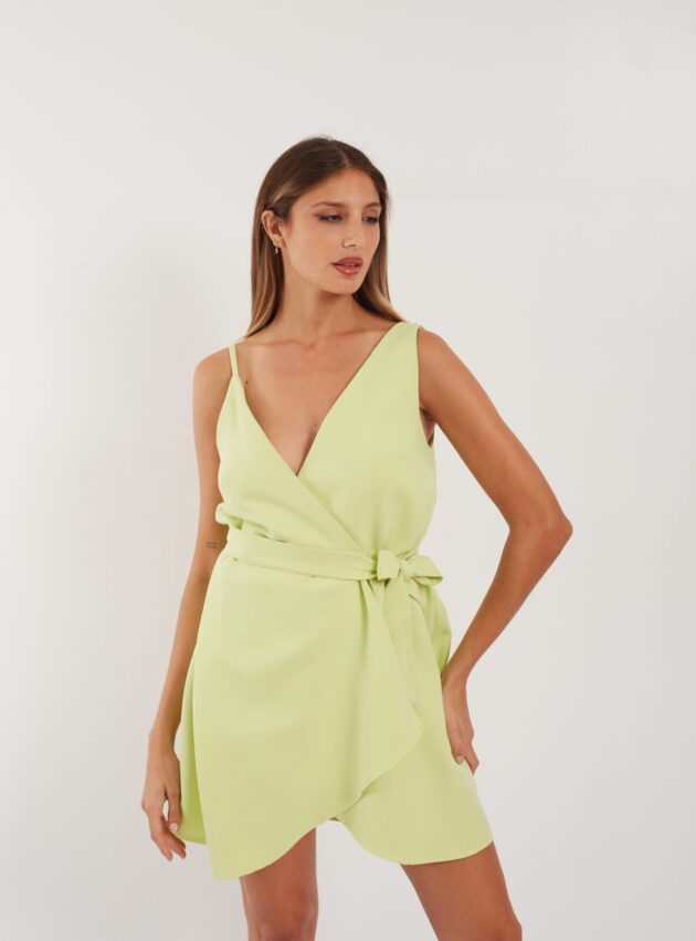 Vestido Leo Amarillo, Verde talle M - Toia de Kiev - Alquiler de vestidos de fiesta