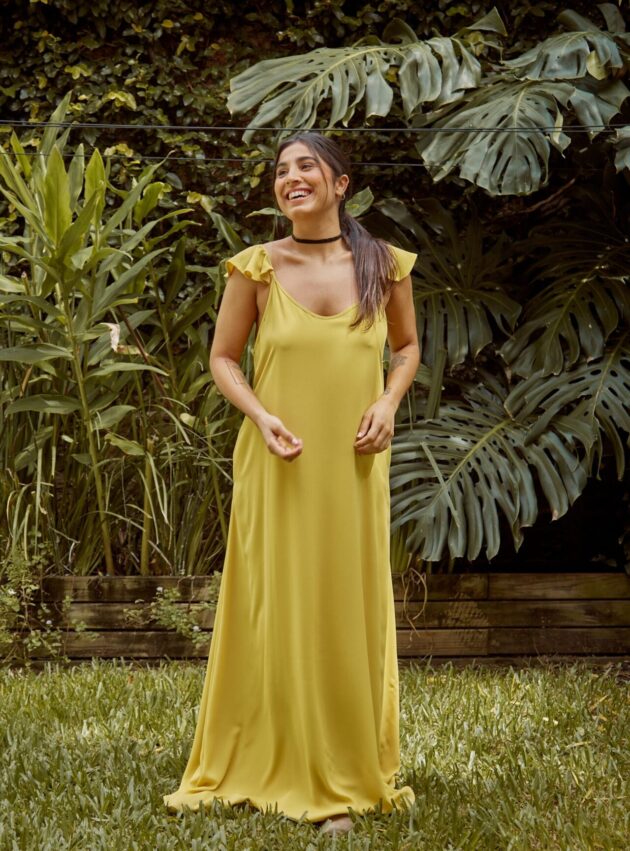 Vestido Hula Yellow Amarillo talle M - Toia de Kiev - Alquiler de vestidos de fiesta
