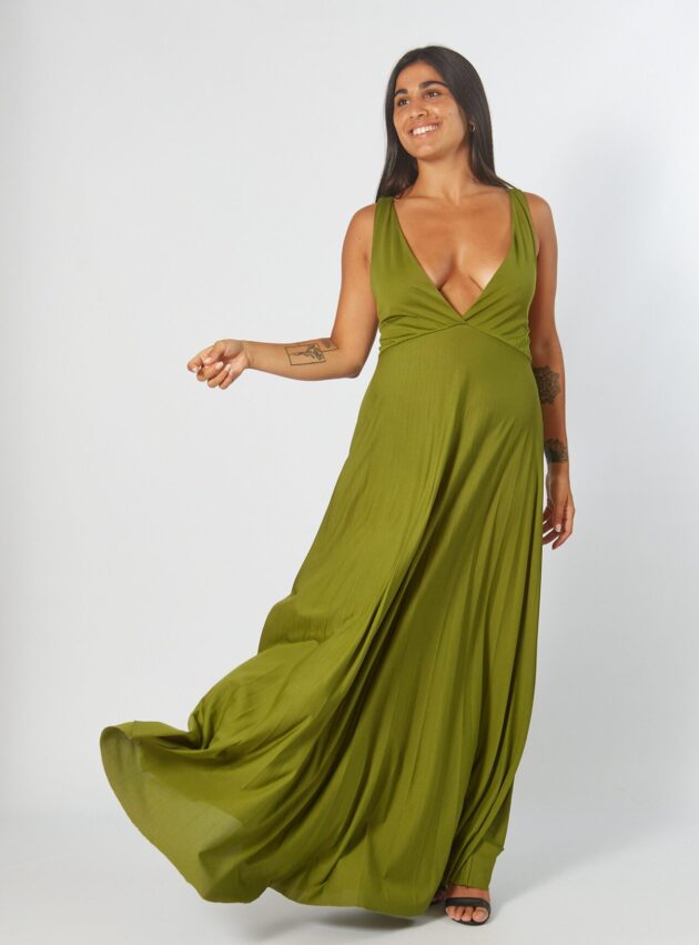 Vestido Feather Verde talle M - Toia de Kiev - Alquiler de vestidos de fiesta