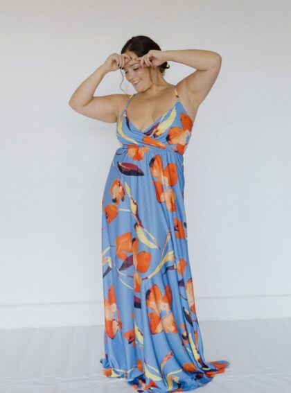 Vestido Kaki Floral