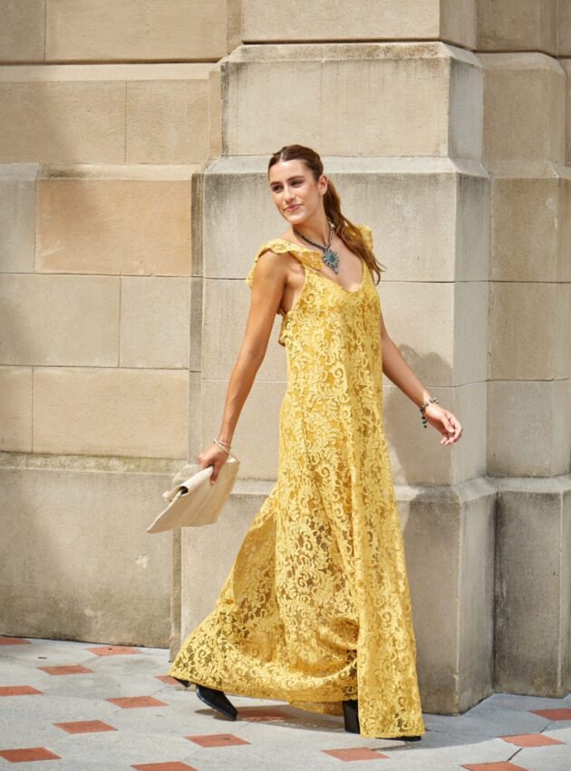 Vestido Sunrise Amarillo talle S - Toia de Kiev - Alquiler de vestidos de fiesta