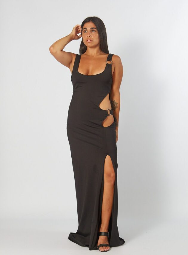 Vestido Black Savage Negro talle M - Toia de Kiev - Alquiler de vestidos de fiesta