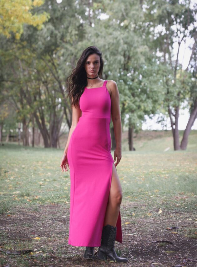 Vestido Rimmel Pink Fucsia talle S - Toia de Kiev - Alquiler de vestidos de fiesta