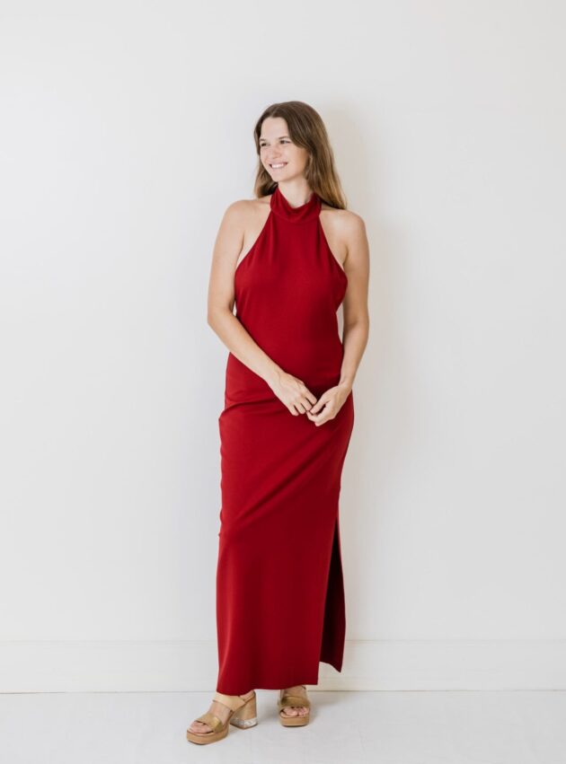Vestido Scarlet Bordo talle L - Toia de Kiev - Alquiler de vestidos de fiesta