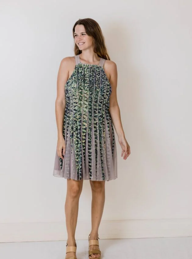 Vestido Ofelia Verde talle L - Toia de Kiev - Alquiler de vestidos de fiesta
