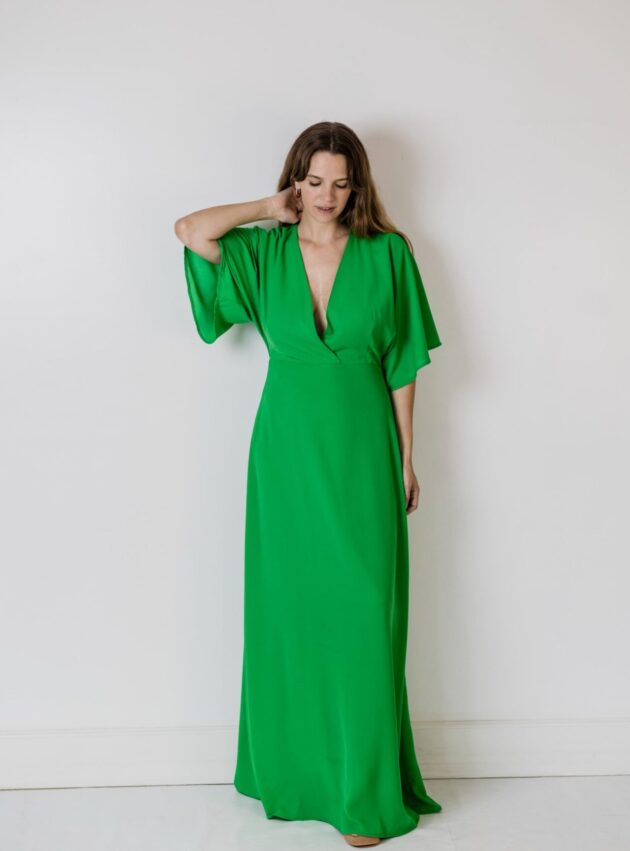 Vestido Venice Green M Verde talle M - Toia de Kiev - Alquiler de vestidos de fiesta