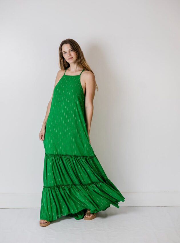 Vestido Noel Green Verde talle L - Toia de Kiev - Alquiler de vestidos de fiesta