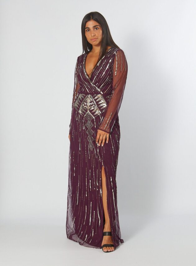 Vestido Bayona Violeta talle M - Toia de Kiev - Alquiler de vestidos de fiesta