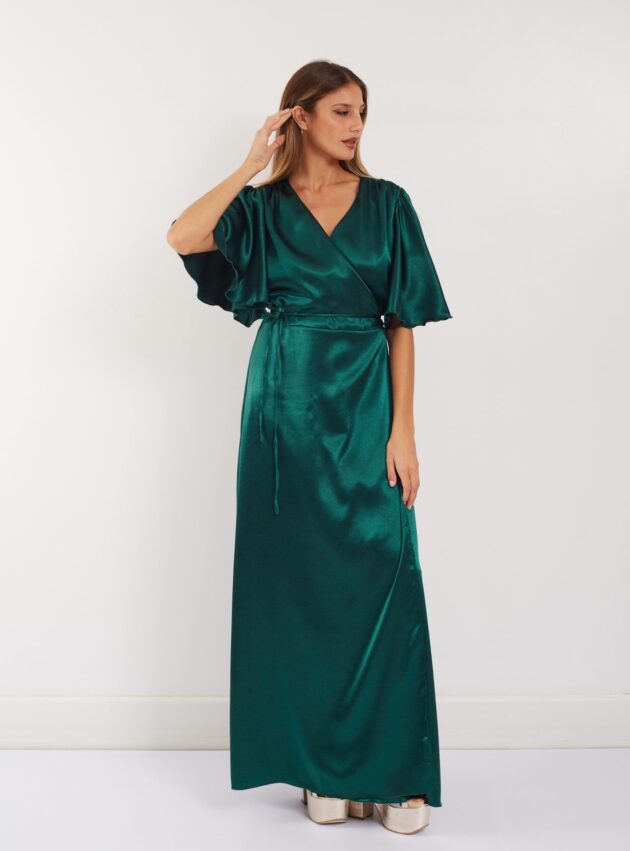 Vestido Brest Verde talle L - Toia de Kiev - Alquiler de vestidos de fiesta