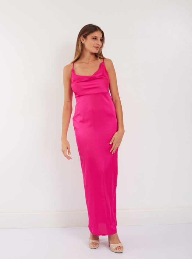 Vestido Bretaña Rosa talle M - Toia de Kiev - Alquiler de vestidos de fiesta