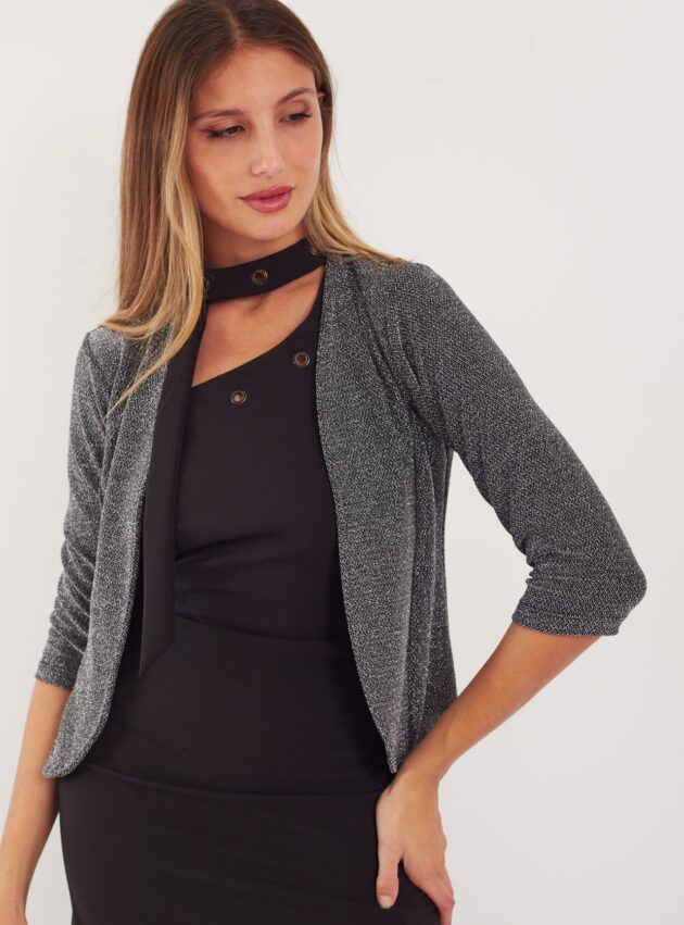 Saco Plata Plateado talle M - Toia de Kiev - Alquiler de vestidos de fiesta