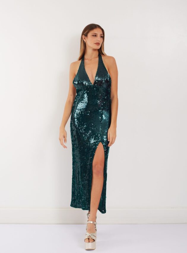 Vestido Hungria Verde talle S - Toia de Kiev - Alquiler de vestidos de fiesta