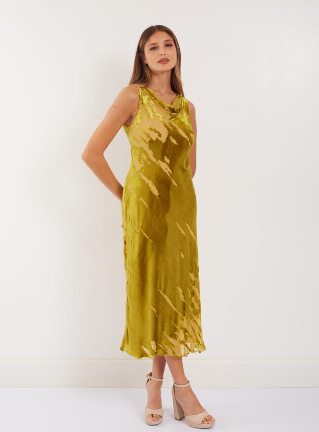 Vestido Filipinas Amarillo, Mostaza talle M - Toia de Kiev - Alquiler de vestidos de fiesta