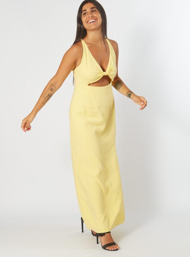 Vestido Ubud Amarillo talle M - Toia de Kiev - Alquiler de vestidos de fiesta