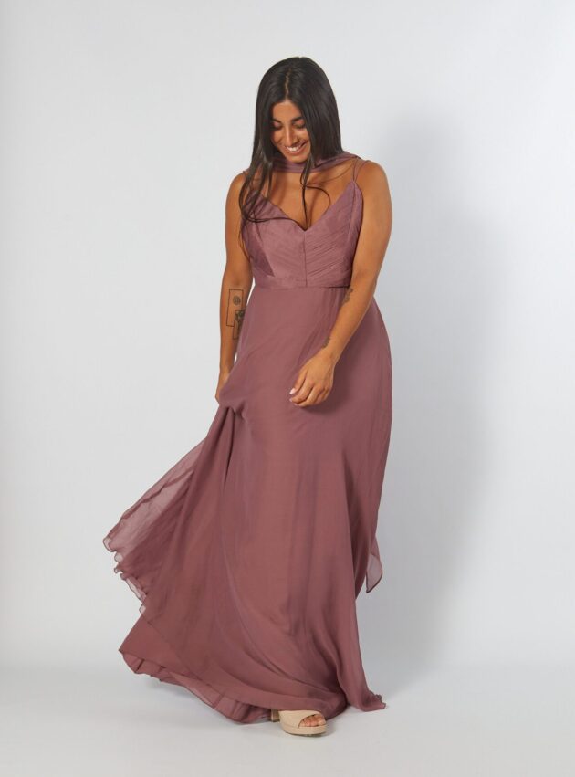Vestido Zen Rosa talle L - Toia de Kiev - Alquiler de vestidos de fiesta