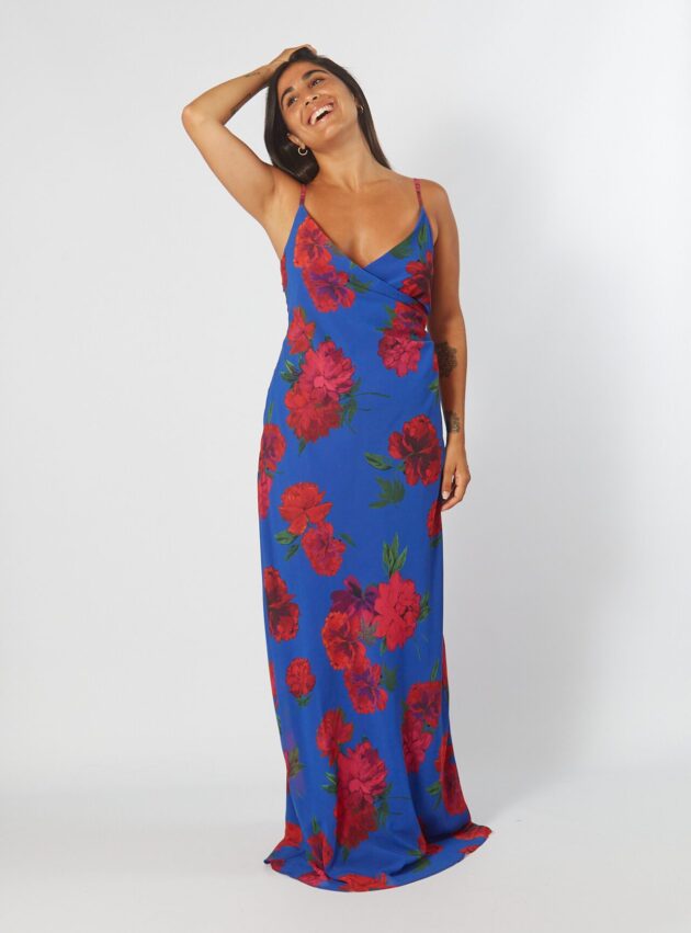 Vestido Luisa Azul talle M - Toia de Kiev - Alquiler de vestidos de fiesta