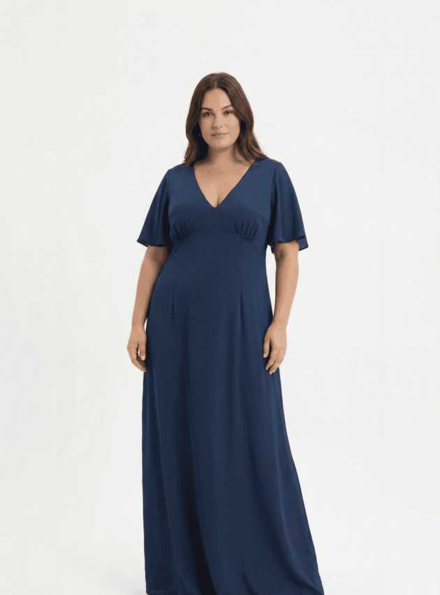 Vestido Tolon Blue Azul talle L - Toia de Kiev - Alquiler de vestidos de fiesta
