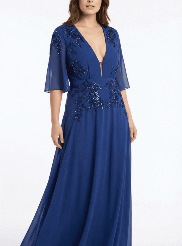 Vestido Dana Azul talle M - Toia de Kiev - Alquiler de vestidos de fiesta