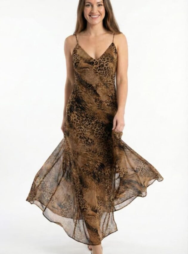 Vestido Blas Animal Print talle S - Toia de Kiev - Alquiler de vestidos de fiesta