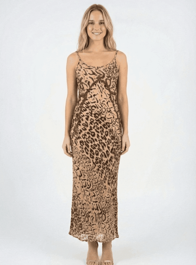 Vestido Mani Animal Print talle S - Toia de Kiev - Alquiler de vestidos de fiesta