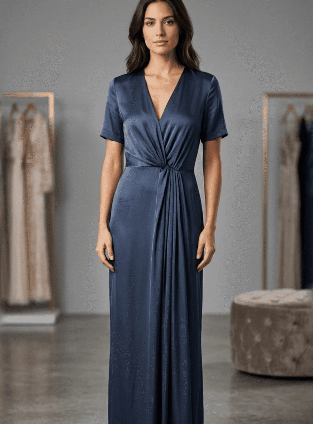 Vestido Serena Azul talle M - Toia de Kiev - Alquiler de vestidos de fiesta