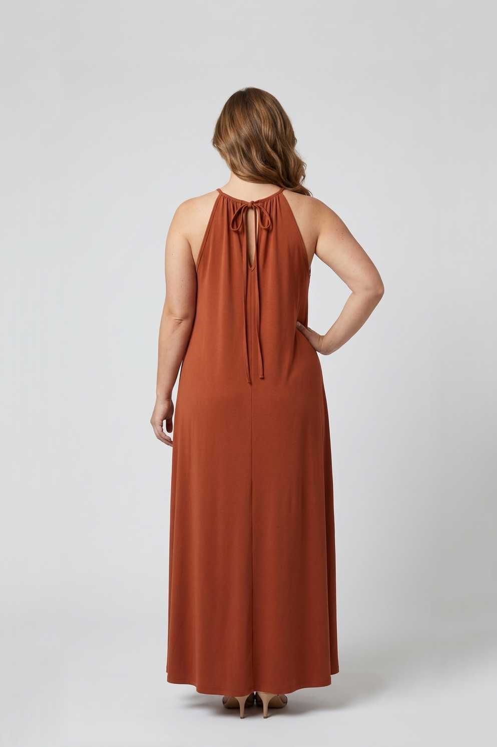 Vestido Opal Marrón, Terracota talle 3XL - Toia de Kiev - Alquiler de vestidos de fiesta