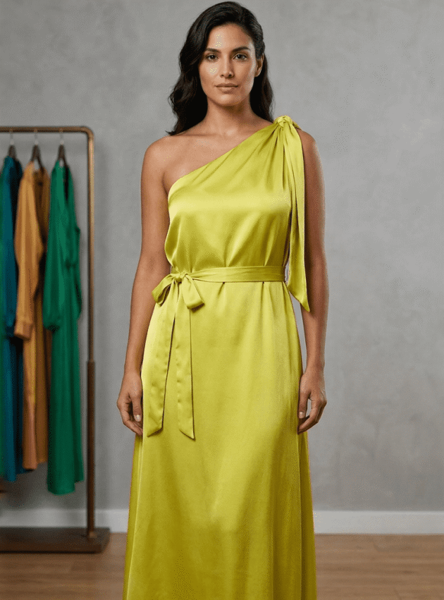 Vestido Citrico Verde talle L - Toia de Kiev - Alquiler de vestidos de fiesta