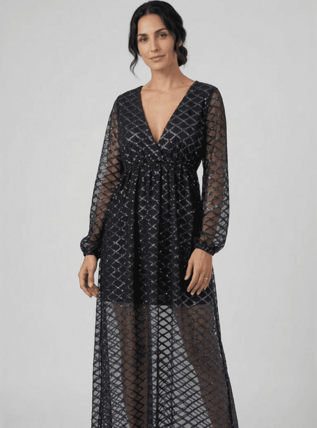 Vestido Lauren Negro talle M - Toia de Kiev - Alquiler de vestidos de fiesta