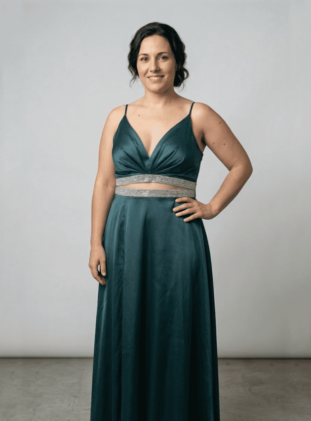 Vestido Paraiso Verde talle XL - Toia de Kiev - Alquiler de vestidos de fiesta