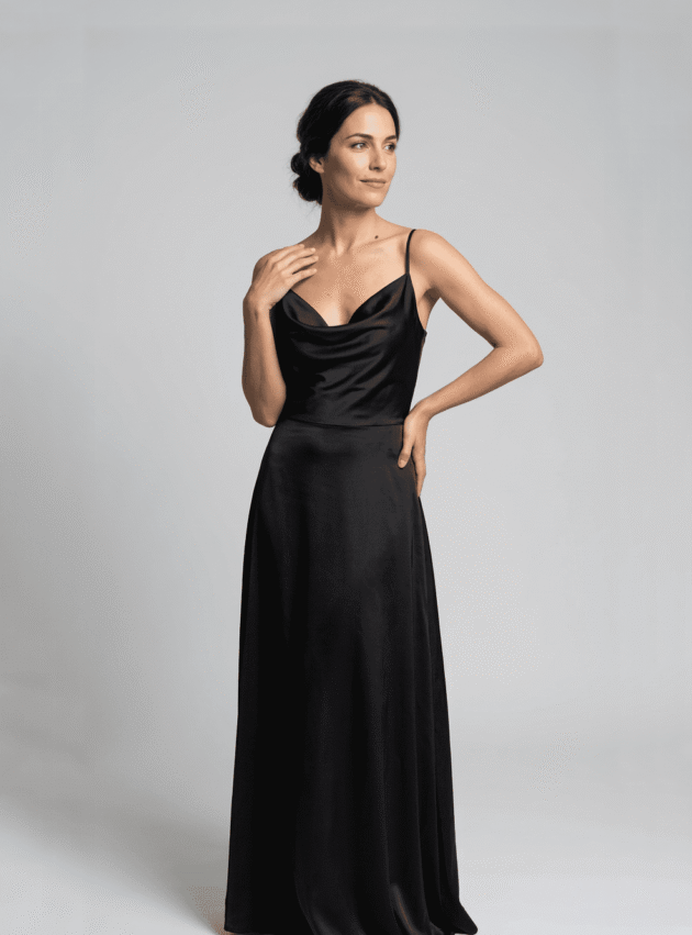 Vestido Tina Black Negro talle M - Toia de Kiev - Alquiler de vestidos de fiesta