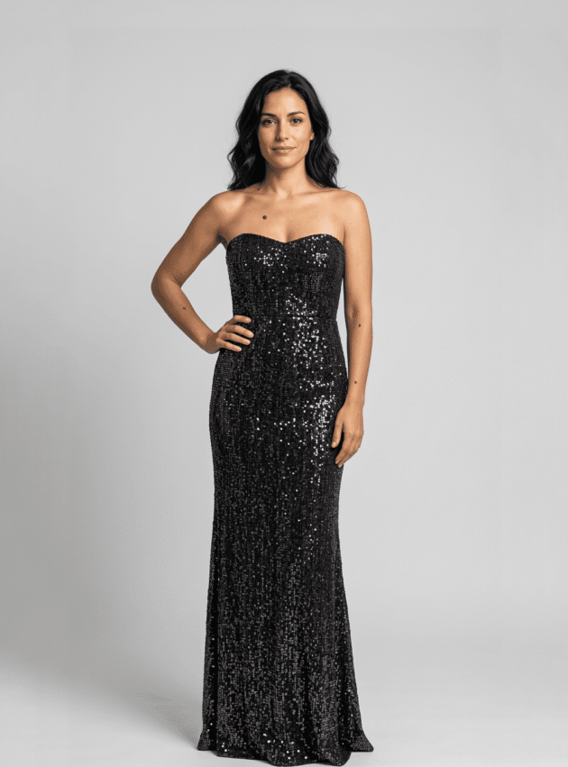 Vestido Simon Negro talle M - Toia de Kiev - Alquiler de vestidos de fiesta