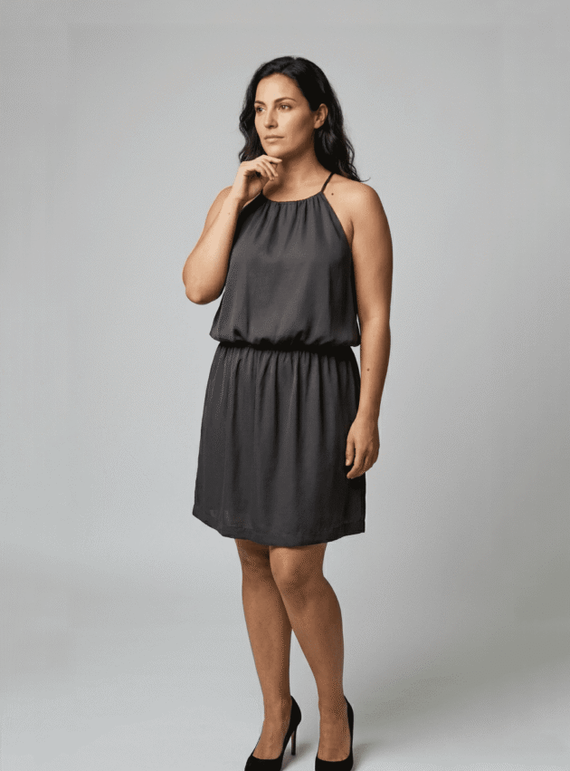 Vestido Turin Negro talle L - Toia de Kiev - Alquiler de vestidos de fiesta
