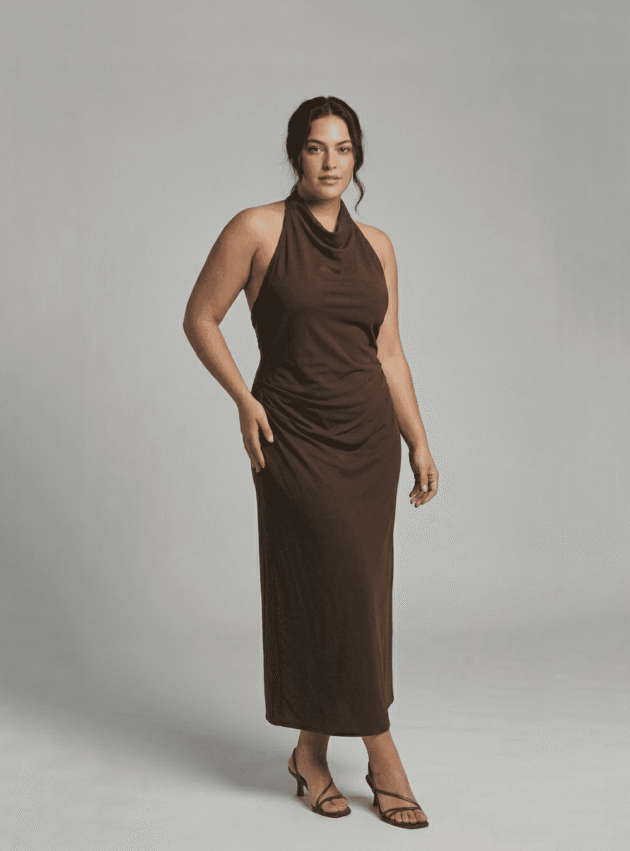 Vestido Choco L Marrón talle L - Toia de Kiev - Alquiler de vestidos de fiesta