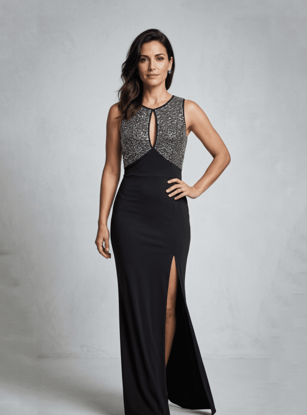 Vestido Pampa Negro talle L - Toia de Kiev - Alquiler de vestidos de fiesta