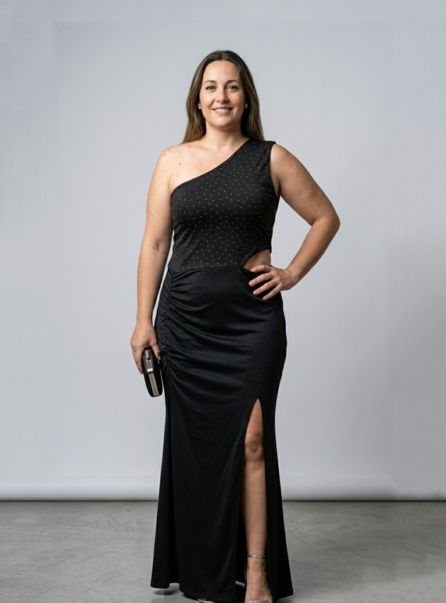 Vestido Studio Negro talle 2XL - Toia de Kiev - Alquiler de vestidos de fiesta